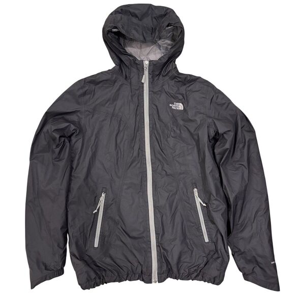 The North Face Women’s DryVent Hooded Jacket Medium Black Gray Fleece Lined - Picture 1 of 4